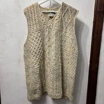 빅 사이즈 80s 90s 빈티지 아일랜드 제작 북유럽 니트 베스트