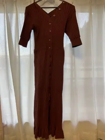 SNIDEL 브라운 니트 원피스 ONE SIZE