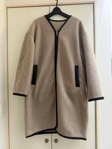 RIVE DROITE 플리스 원단 롱 코트 F 사이즈