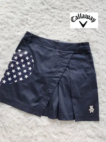 캘러웨이 하트 국기 패턴 골프 스커트