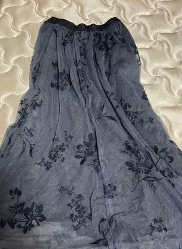 Coco deal 튤 플라워 블루 스커트