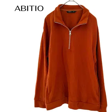 ABITIO 하프 지퍼 후드티 트레이닝복 긴팔 리브 깔끔한 캐주얼