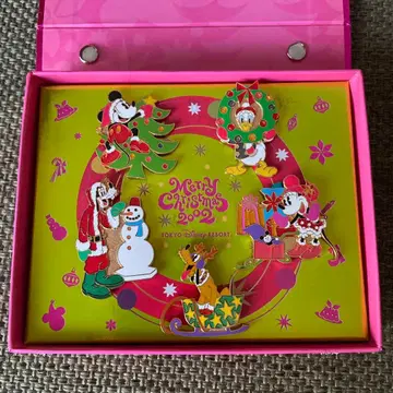 새상품급! 2002 도쿄 디즈니 리조트 크리스마스 핀 배지 세트