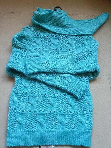 테라 니트 그린 터콰이즈