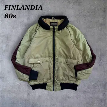 80s FINLANDIA 빈티지 나일론 블루종 충전솜 절개