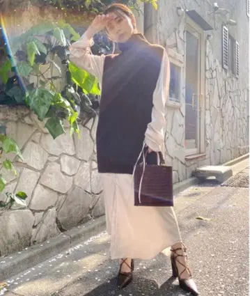 Ameri Vintage VEST LAYERED SHIRT DRESS