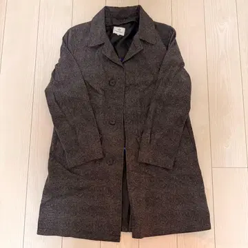 BEAMS 다크 그레이 체스터 코트