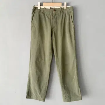 Chimala 밀리터리 치노 팬츠 26 빈티지 가공 치 그린