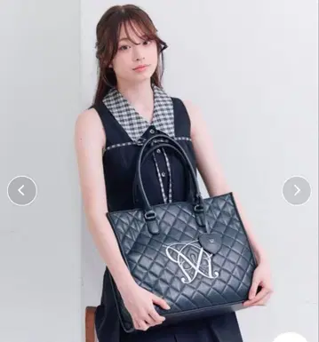 택 포함 새상품 칼리온 Aimerianejoie 퀼팅 칼리온 토트 블랙