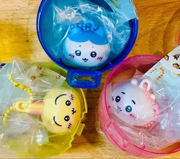 3종 치이카와 (먼작귀) 립 캡 마스코트 하치와레 토끼 키링