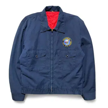 구제 70S 빈티지 워크 자켓 블루종 스누피 와펜 포함