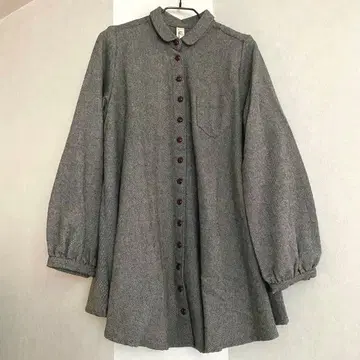 니코앤드*버튼이 귀여운 튜닉 오버 셔츠*그레이 계열 가을/겨울