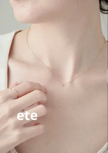 ete k10 싱글 볼 목걸이 핑크 골드