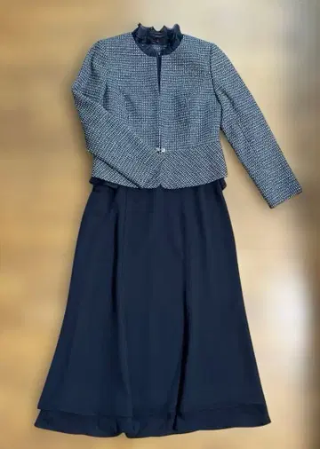네이비 자켓 원피스 세트 9AR