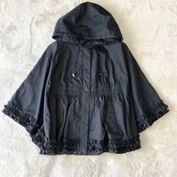 [ 새상품급 ] TO BE CHIC 투 비 시크 블루종 판초 케이프 블랙