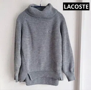 라코스테 그레이 38 사이즈 로고 터틀넥 니트 가을/겨울