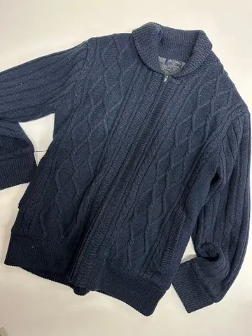 PRACTICAL 네이비 케이블 니트 가디건