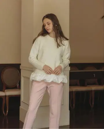 안미누 unminou 백리본 벌룬 니트