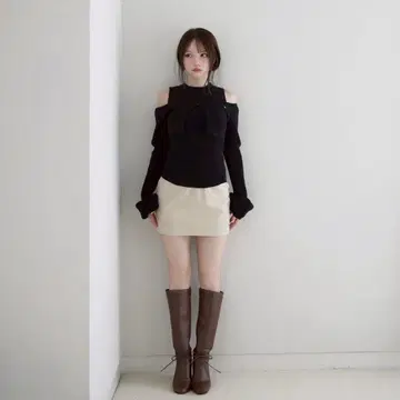 andmary Ann 하트 참 세트 업 (블랙)