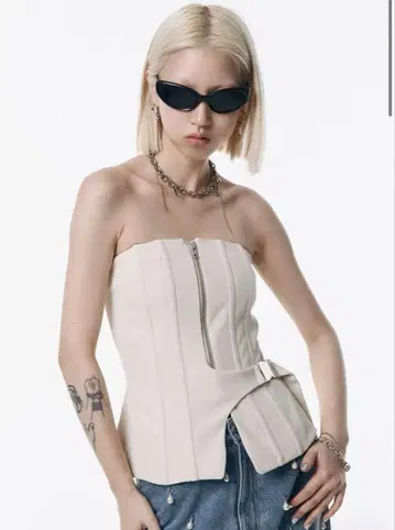 josemoon 뷔스티에 화이트 M 38