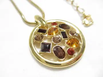 Swarovski 스와로브스키 목걸이 골드 브라운 계열 스톤