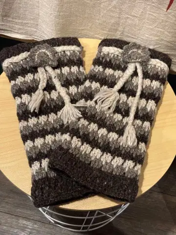 네팔제 레그 워머 모카&베이지 계열 삭스 양말