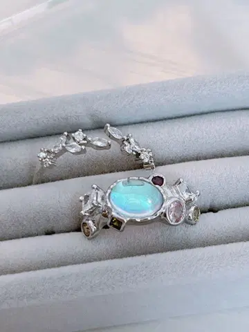 블루문스톤 실버 반지