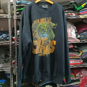 USA 구제 의류 해골 스컬 그래픽 프린트 맨투맨