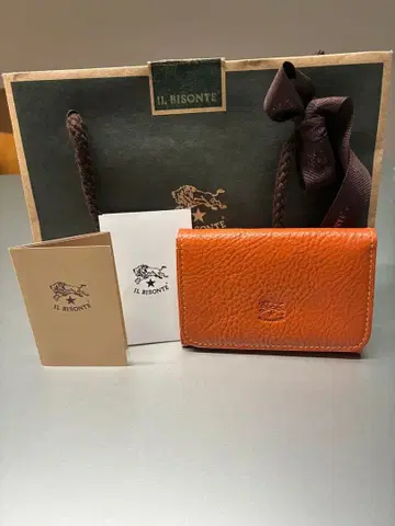 IL BISONTE 오렌지 명함지갑