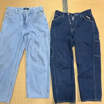 XLARGE 카고 데님 팬츠 2종 세트