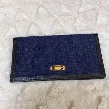 WATABUN 와타분 지갑 장지갑 SILK 100% 네이비