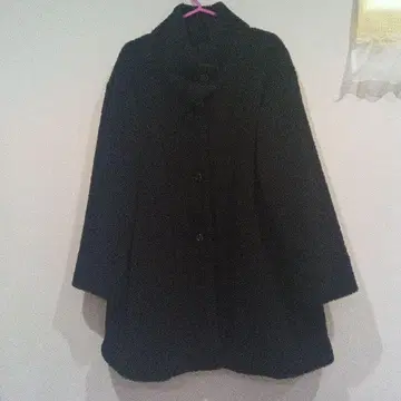 HIROKOBIS 블랙 플리스풍 코트