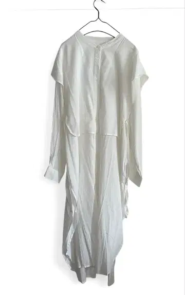 NIMES 셔츠 원피스 롱 튜닉 화이트 겉옷