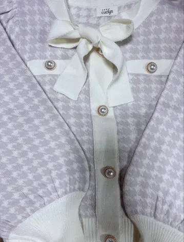 evelyn 하운드투스 체크 리본 니트