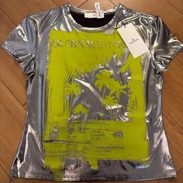 글렌 마틴스 GLENNMARTENS H&M 메탈릭 프린트 T셔츠