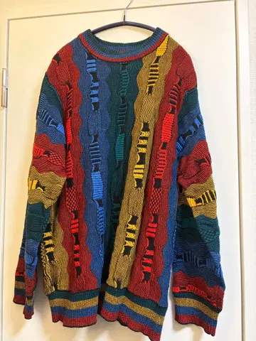 REASON 멀티 컬러 니트 스웨터 M