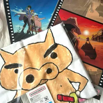 짱구는 못말려 제일복권 나츠카시네마즈 빅 타월 클리어 포스터