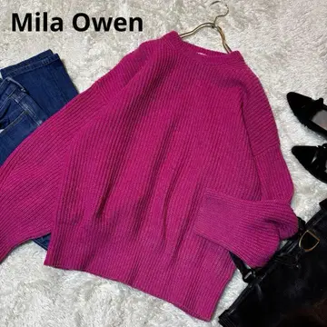 새상품급*milaowen 미라 오웬 니트 풀오버 울 혼방 스웨터