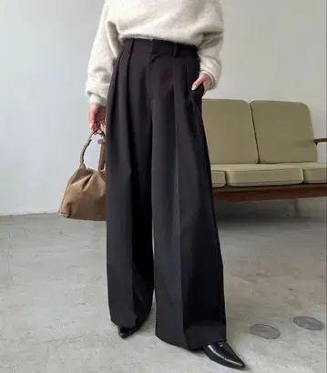 CAPRICIEUX LEMAGE 2턱 와이드 팬츠