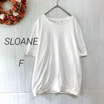 슬론 스핀 기자 코튼 맨투맨 T셔츠 F 화이트 루즈핏