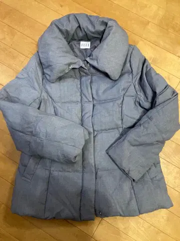 ELLE 그레이 다운 자켓 큰 옷깃