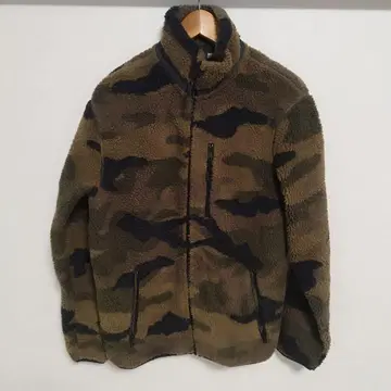 S 사이즈 H&M 플리스 자켓 카모 플라쥬 레트로 X