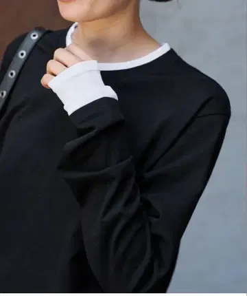 프레임워크 레이어드 라이크 T셔츠, 블랙, 미사용 새상품