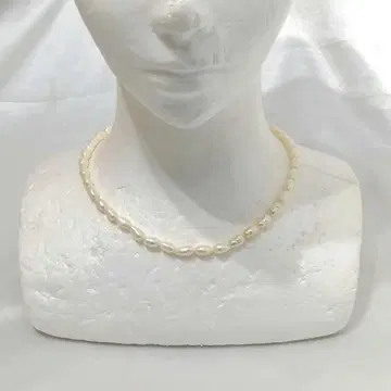 Silver 빈티지 담수 펄 목걸이 SOGO 장기 보관품