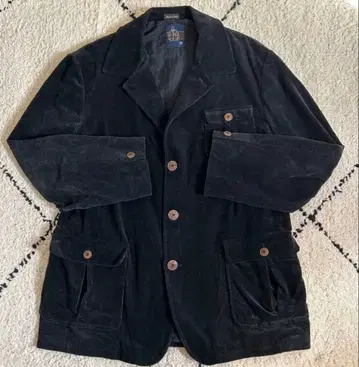 FILA 이탈리아제 블랙 코듀로이 테일러드 자켓 XL 사이즈