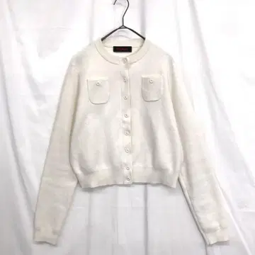 CABaN : 코튼 캐시미어 크루넥 가디건 XS 화이트