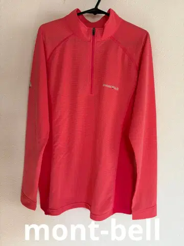 mont-bell 쿨 롱 슬리브 지퍼 셔츠 여성용 핑크