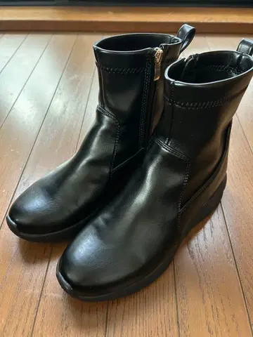 글로벌 워크 에어카루 부츠 XL 골드 지퍼 포함