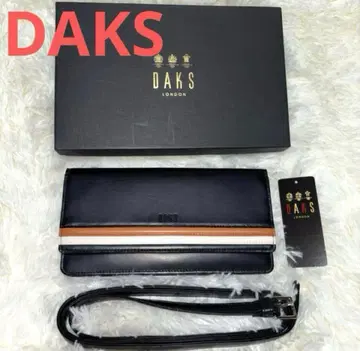 새상품 DAKS 닥스, 고급 장지갑 미니 숄더, 블랙