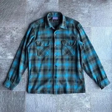 50s 펜들턴 보드 셔츠 옴브레 M